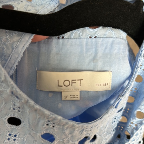 Petite Eyelet Flounce Shift Dress - Picture 4 of 5